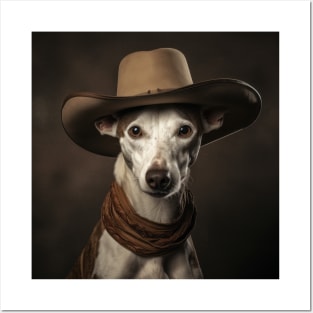 Cowboy Dog - Whippet Posters and Art